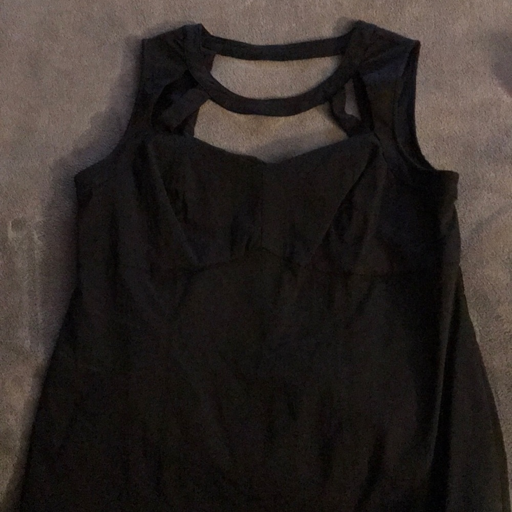 Sleeveless black top